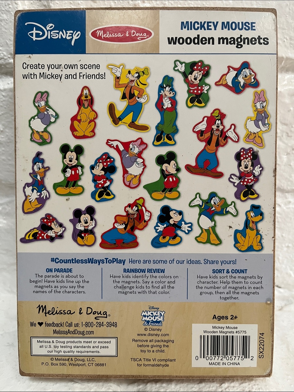 Disney Mickey Mouse Wooden Magnets Set (Missing 3)
